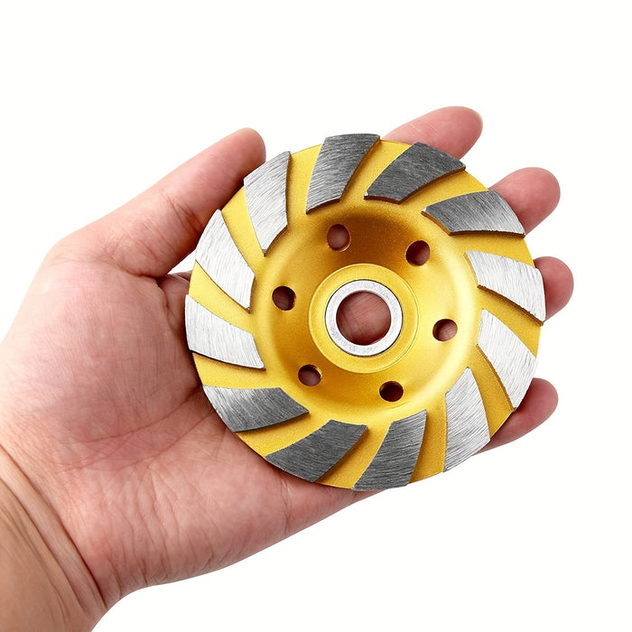 Brinoo 4" Turbo Diamond Grinding Cup Wheel - Heavy Duty, 12 Segments