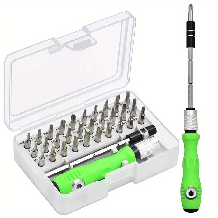 Brinoo 32-in-1 Precision Screwdriver Set with Magnetic Tips and Telescopic Bar